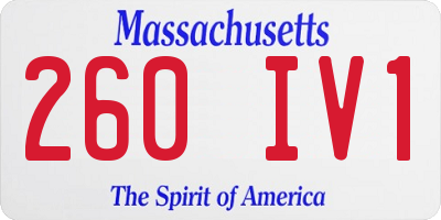 MA license plate 260IV1
