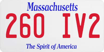 MA license plate 260IV2