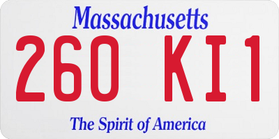 MA license plate 260KI1