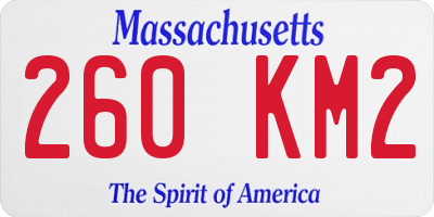 MA license plate 260KM2