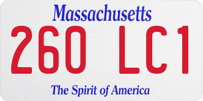 MA license plate 260LC1