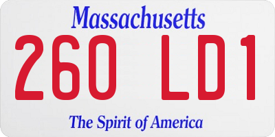 MA license plate 260LD1