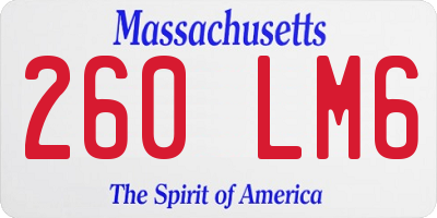 MA license plate 260LM6