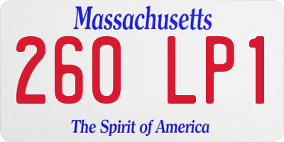 MA license plate 260LP1