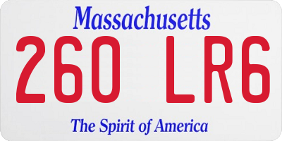 MA license plate 260LR6