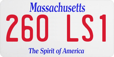 MA license plate 260LS1