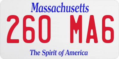 MA license plate 260MA6