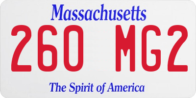 MA license plate 260MG2