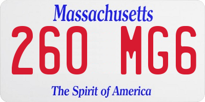 MA license plate 260MG6