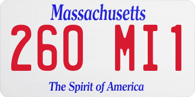 MA license plate 260MI1