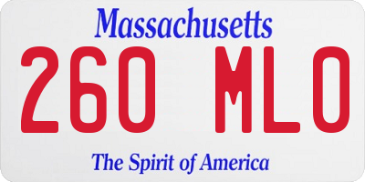 MA license plate 260ML0