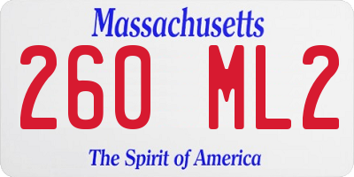 MA license plate 260ML2