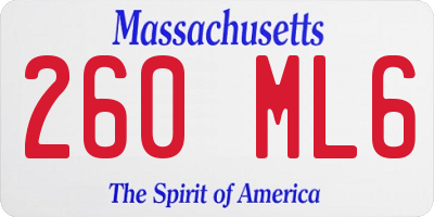 MA license plate 260ML6