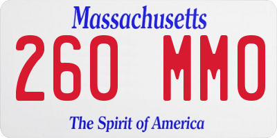 MA license plate 260MM0