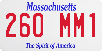 MA license plate 260MM1