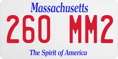 MA license plate 260MM2