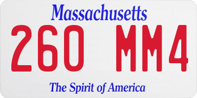 MA license plate 260MM4