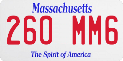 MA license plate 260MM6