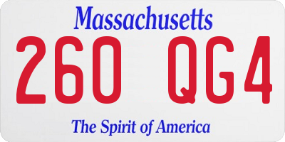 MA license plate 260QG4
