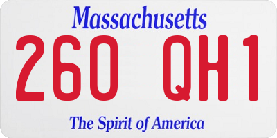 MA license plate 260QH1