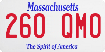 MA license plate 260QM0