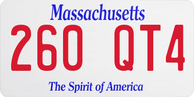 MA license plate 260QT4