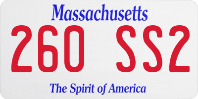 MA license plate 260SS2
