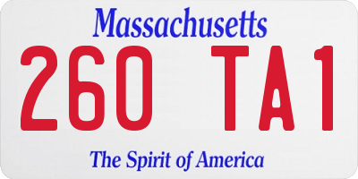 MA license plate 260TA1