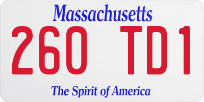 MA license plate 260TD1