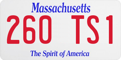 MA license plate 260TS1