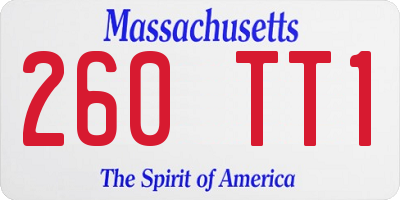 MA license plate 260TT1