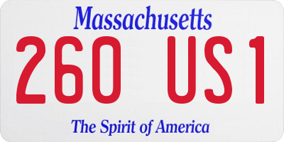 MA license plate 260US1