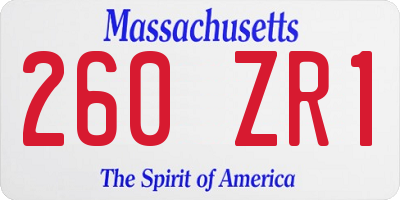 MA license plate 260ZR1