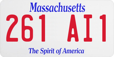 MA license plate 261AI1