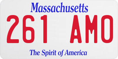 MA license plate 261AM0
