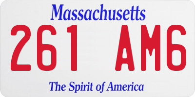 MA license plate 261AM6
