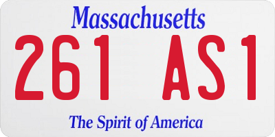 MA license plate 261AS1