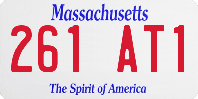 MA license plate 261AT1