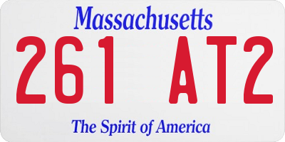 MA license plate 261AT2