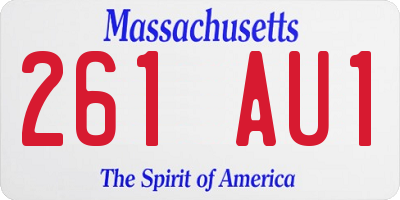 MA license plate 261AU1