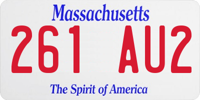 MA license plate 261AU2