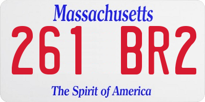 MA license plate 261BR2