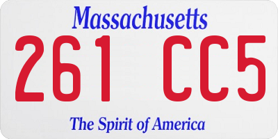 MA license plate 261CC5