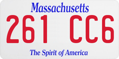 MA license plate 261CC6