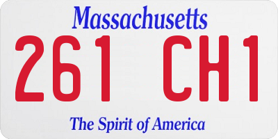 MA license plate 261CH1