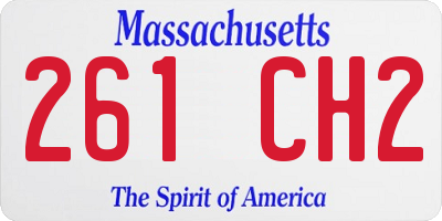 MA license plate 261CH2