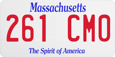 MA license plate 261CM0