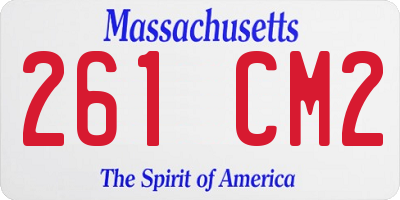 MA license plate 261CM2