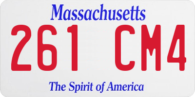 MA license plate 261CM4