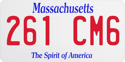 MA license plate 261CM6